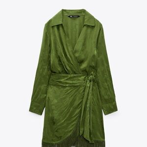 Zara Green Wrap Dress